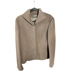 Vintage Lauren Ralph Lauren Wool Peacoat Chocolate Brown Size 14 Classic